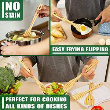 Shop Eco-Friendly Bamboo Kitchen Utensils Set - 6 Pieces