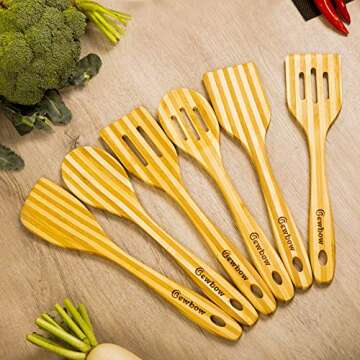 Shop Eco-Friendly Bamboo Kitchen Utensils Set - 6 Pieces