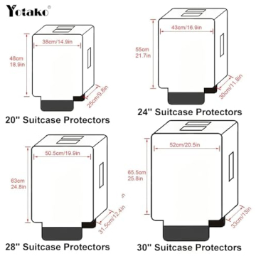Yotako 24 Inch Durable PVC Suitcase Cover Protector