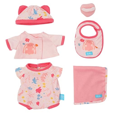 Manhattan Toy Baby Stella Welcome Baby 6 Piece Bringing Home Baby Doll Set with Hat, Bib, Onesie, Ca...