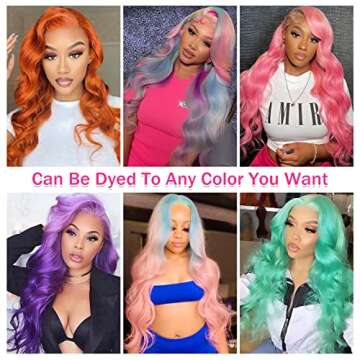 FASHION PLUS 613 Lace Front Wig Human Hair Body Wave 180% Density 613 Blonde HD Lace Frontal Wig Pre Plucked Bleached Knots with Baby Hair 13x4 Blonde Lace Front Wigs Human Hair for Women