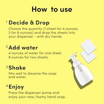 ZERO TRACE Foaming Hand Soap Sheets - Portable & Eco-Friendly Lemon Verbena Scent