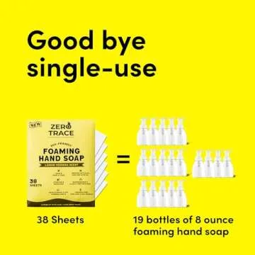ZERO TRACE Foaming Soap Sheets - Eco-Friendly Hand Hygiene
