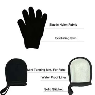 5-Piece Self Tanning Applicator Set for Flawless Tan