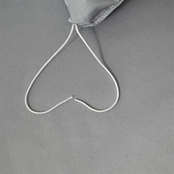 HYPREST Farmhouse Grey Queen Duvet Cover Set Microfiber Lightweight Soft Solid Color 3Pcs Bedding Set with Exquisite Flouncing Light Grey Vintage Comforter Cover, Oeko-TEX Certificated (No Comforter)