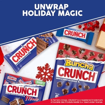 Buncha CRUNCH 12 Pack Chocolate Candy for Sharing