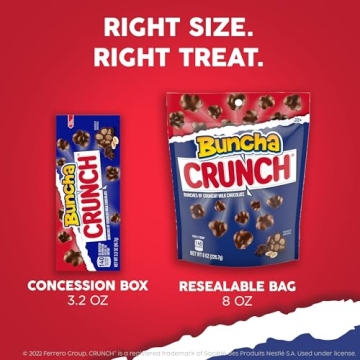 Buncha CRUNCH 12 Pack Chocolate Candy for Sharing