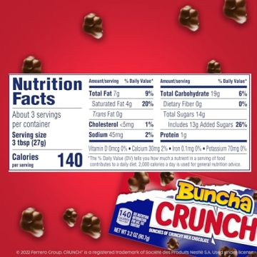 Buncha CRUNCH 12 Pack Chocolate Candy for Sharing