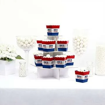 Big Dot of Happiness Stars and Stripes - Party Mini Favor Boxes - Memorial Day, 4th of July and Labo...