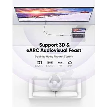 Highwings 8K 4K HDMI Extender, HDMI Extension Cable 2.1 4K@30Hz/ 60Hz/ 120Hz, Ultra high Speed HDMI Male to Female Adapter Compatible with Xbox PS5 PS4 Roku TV Stick Blu Ray Player HDTV Laptop PC 1FT