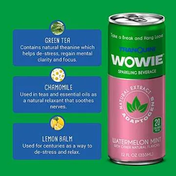 Wowie Hemp Infused Sparkling Beverage for Relaxation