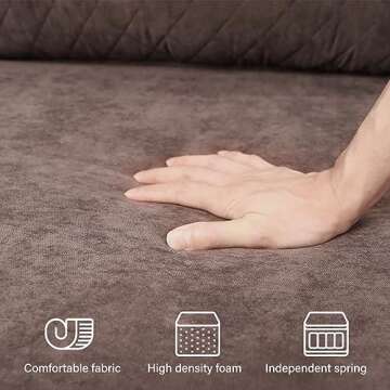 Vesgantti 65.1'' 2-Seater Sofa Couch, Hybrid Modern Loveseat for Home Office - Tool-Free Assembly, Brown