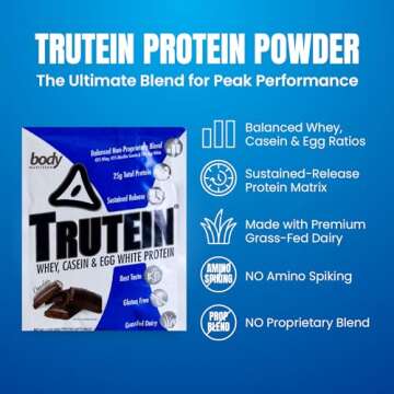 Body Nutrition Trutein High Protein Powder: 45% Whey, 45% Casein, 10% Egg White, Gluten-Free, Low So...