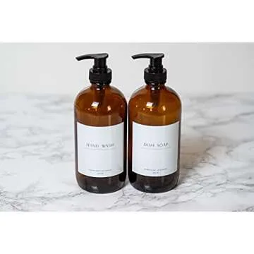 Elegant Glass Soap Dispenser Set for Kitchen & Home