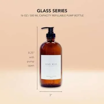 Elegant Glass Soap Dispenser Set for Kitchen & Home