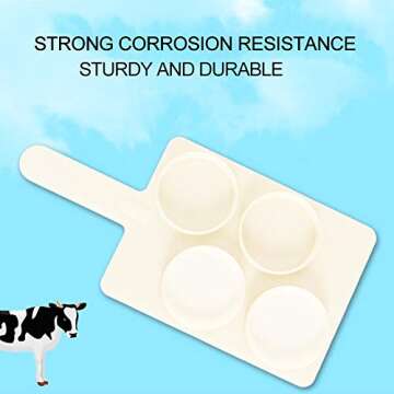 Milk Sampling Tray, ABS Farm Milk Collection Sampling Tray Cattle Farm Laboratory Mastitis Test Board Animal Husbandry Supplies for Cow