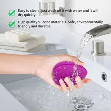Silicone Makeup Sponge Holder, INTOLIVES Breathable Beauty Sponge Blender Case Beauty Eggs Carrying Case Make-up Sponges Container Shatterproof Makeup Sponge Storage Box for Travel (Light Purple)
