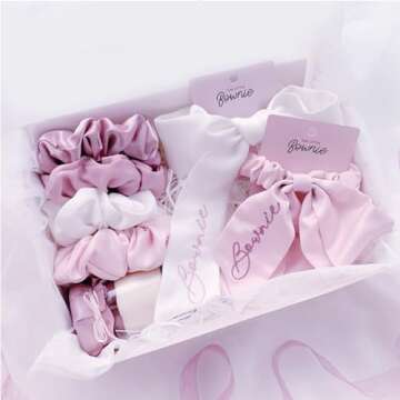 Aimyoo White Collapsible Gift Box with Magnetic Closure Lids 10.5x7x3 in, Bridesmaid Groomsman Proposal Boxes, Rectangle Storage Box 5 Pack