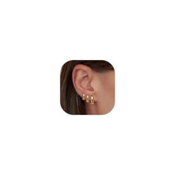 Stylish Gokeey Small Gold Hoops Set - Classic Jewelry for Women