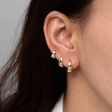 Stylish Gokeey Small Gold Hoops Set - Classic Jewelry for Women