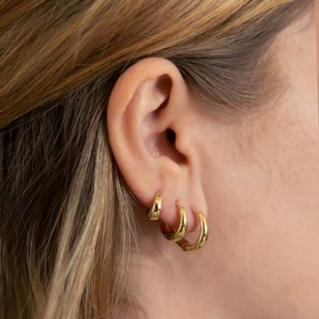 Stylish Gokeey Small Gold Hoops Set - Classic Jewelry for Women