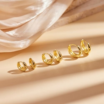 Stylish Gokeey Small Gold Hoops Set - Classic Jewelry for Women