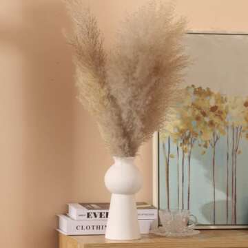 WEIDILIDU White Ceramic Vase Nordic Minimalist Style Decor for Countertop Center Dresser Kitchen Living Room Home Decor White Matte Abstract Vase(White 659)