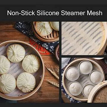 11inch Non-Stick Silicone Steamer Mesh for Dumplings