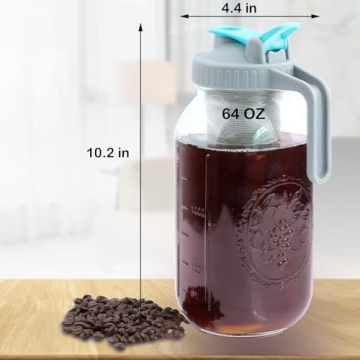 GMSWEET 64 OZ Cold Brew Coffee Maker Stylish & Durable