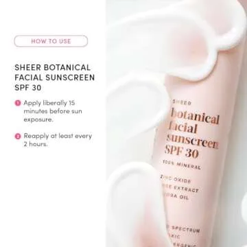Evereden Sheer Botanical Face Sunscreen SPF 30 1.7 fl oz. | 100% Non-Nano Mineral Sunscreen Face Formula with Zinc Oxide | Soothing & Nourishing | Clean & Non-Comedogenic | FSA Eligible