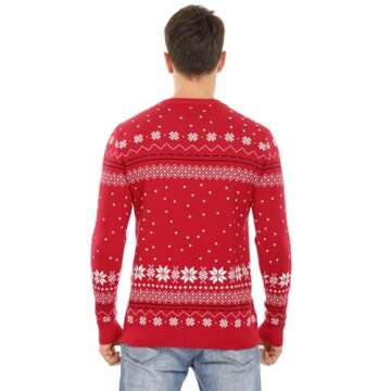 Aiboria Women's Matching Family Ugly Christmas Reindeer Snowflakes Pullover Sweater