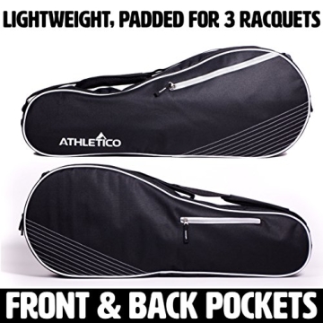 Athletico Lightweight Tennis Bag for 3 Rackets