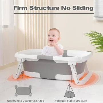 Napei Collapsible Baby Bathtub - Portable and Safe