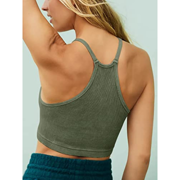 LASLULU Women's Halter Neck Sports Bra - Stylish Comfort