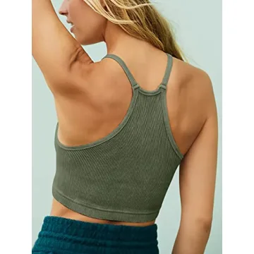 LASLULU Women's Halter Neck Sports Bra - Stylish Comfort