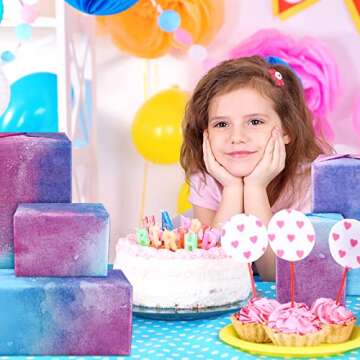 Whaline 60 Sheet Gradient Tissue Paper Bulk Blue Purple Gradient Color Art Tissue Pastel Turquoise Wrapping Tissue Paper for Birthday Baby Shower Wedding Gift Wrapping DIY Crafts, 19.7 x 13.8 Inch