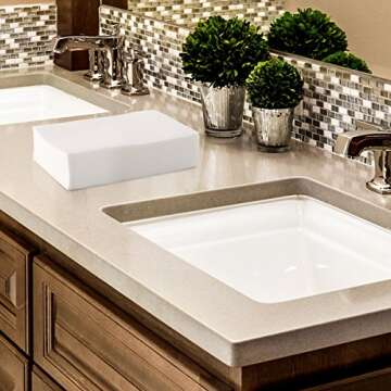 200 BloominGoods Disposable Bathroom Napkins | Single-Use Linen-Feel Guest Towels | Cloth-Like Hand Tissue Paper, White, 12" x 17" (Pack of 200, Made In USA)