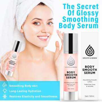 Body Glossy Body Serum for Wrinkles, Instant Wrinkle Smoothing Serum for Body, Effective Skin Firmin...