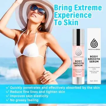 Body Glossy Body Serum for Wrinkles, Instant Wrinkle Smoothing Serum for Body, Effective Skin Firming & Powerful Hydration, For All Skin Type