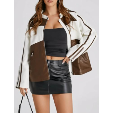Tankaneo Faux Leather Jacket - Stylish Oversized Biker Coat
