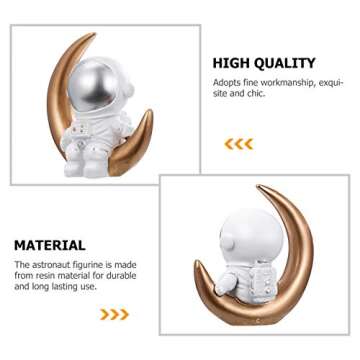 astronaut ornament outer space cake topper desk toppers spaceman figurine plush figurines - Outer Sp...