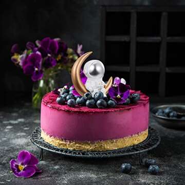 astronaut ornament outer space cake topper desk toppers spaceman figurine plush figurines - Outer Space Astronaut Model Resin- Cartoon Moon Spaceman