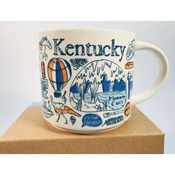 Starbucks Kentucky Coffee Mug Been There Series Across the Globe Collection,14 ounce