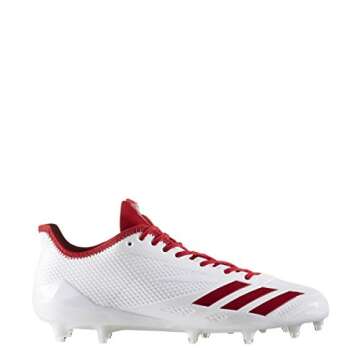 adidas Adizero 5-Star 6.0 Cleat - Men's Football 11.5 White/Power Red/Power Red