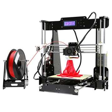 ANET A8 3D Printer,Desktop Acrylic LCD Screen Printer 220 x 220 x 240mm Compatible with Windows XP/7/8/10, Mac, Linux