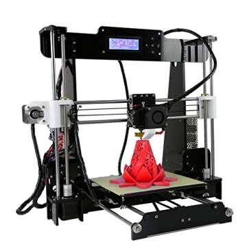 ANET A8 3D Printer,Desktop Acrylic LCD Screen Printer 220 x 220 x 240mm Compatible with Windows XP/7/8/10, Mac, Linux