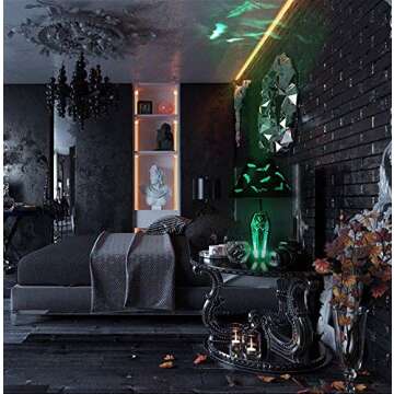 Gothic Vampire Table Lamp with USB Charging Port