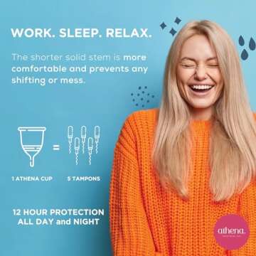 Athena Menstrual Cups - Small - The Original Softer Reusable Period Cups for Women – for Light to Regular Flow – No Shift Menstruation Cup with Form Fit Rim for Easy Insertion