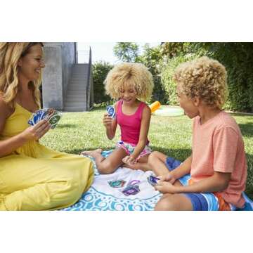 Mattel Games UNO Flip! Splash Card Game for Kids, Adults & Game Night with Water-Resistant Double-Sided Cards