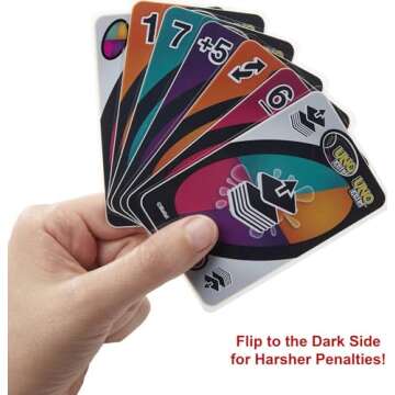 Mattel Games UNO Flip! Splash Card Game for Kids, Adults & Game Night with Water-Resistant Double-Sided Cards